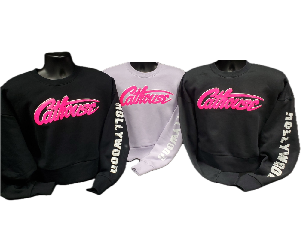 NEW WOMENS CATHOUSE VIP CUT SWEATSHIRT