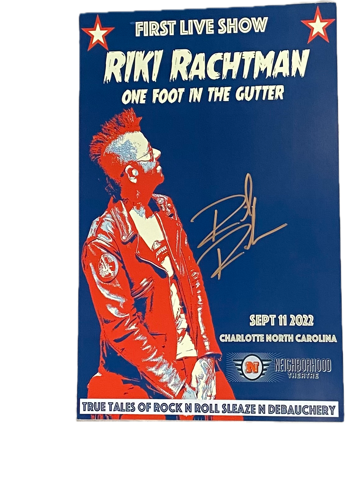 Signed Riki Rachtman poster from 1st O.F.I.T.G show (only 40 left)