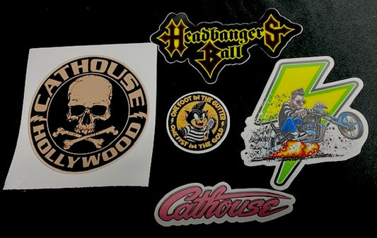 STICKER PAC Headbangers Ball , Cathouse, One Foot In The Gutter,Riki and more