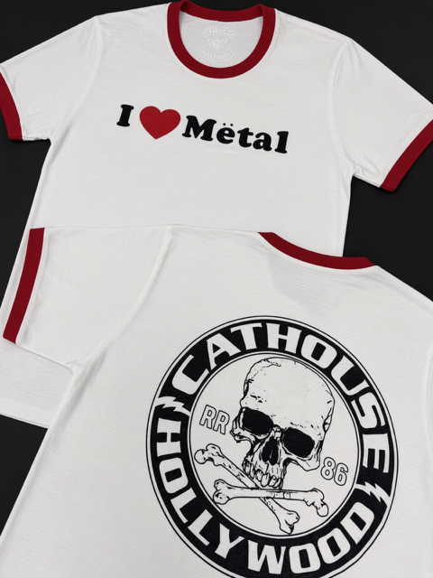 I LOVE METAL ringer CATHOUSE TEE